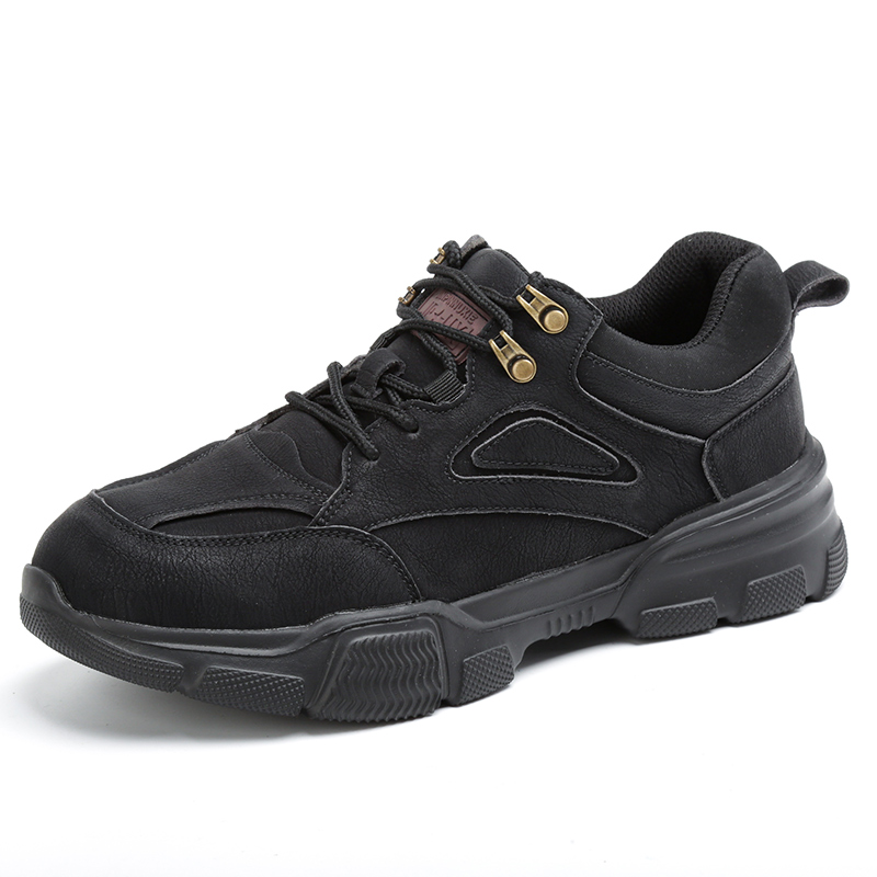 Black low-cut athletic safety shoe