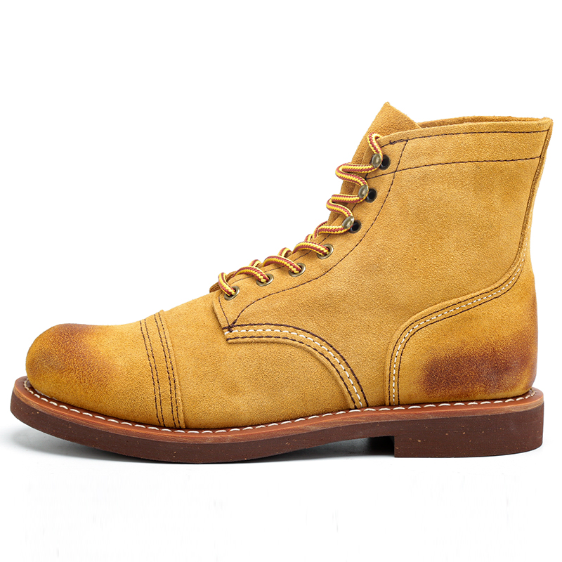 Wheat leather Goodyear welt work boot