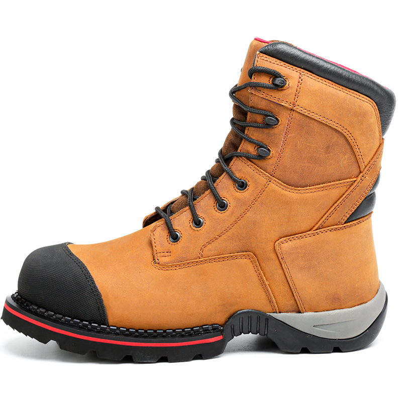 Wheat heavy-duty work boot with external metatarsal guard