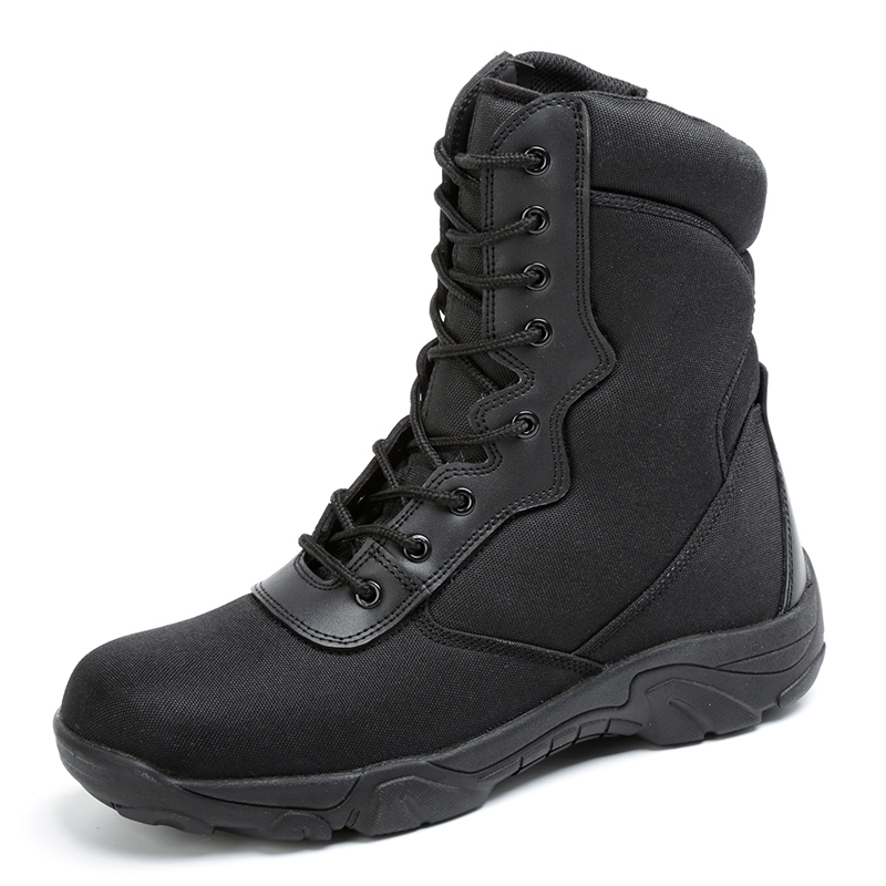 Black eight-inch tactical duty boot